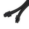 SilverStone EPS 8-Pin to EPS/ATX 4+4-Pin Cable, 300mm - juodos spalvos