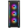 „SilverStone Fara 511Z Midi–Tower“, grūdintas stiklas – juoda
