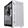„SilverStone Fara H1M Micro–ATX“ korpusas, grūdintas stiklas – balta