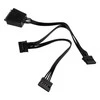 SilverStone SATA 15 kontaktų - SATA 15 kontaktų x3, 1,8m, Juoda (SST-CP06-L)