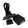 SilverStone SATA 15 kontaktų - SATA 15 kontaktų x3, 1,8m, Juoda (SST-CP06-L)