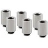 Thermal Grizzly DeltaMate Extender Fitting – MF28, Gloss nickel, 6er-Pack