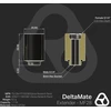Thermal Grizzly DeltaMate Extender Fitting – MF28, Gloss nickel, 6er-Pack