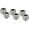 Thermal Grizzly DeltaMate Fitting, Brass, G1/4” Thread – Nickel, HT14, Pack of 6