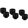 Thermal Grizzly DeltaMate Fitting, Brass, G1/4” Thread – Juodas, HT14, Pack of 6