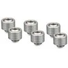 Thermal Grizzly DeltaMate Compression Fitting, Brass, G1/4” Thread – Nickel, ST13, Pack of 6