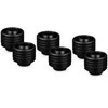 Thermal Grizzly DeltaMate Compression Fitting, Brass, G1/4″ Thread – Juodas, ST16, Pack of 6