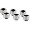 Thermal Grizzly DeltaMate Kompressions-Fitting, Messing – Gloss Nickel, HT14, 6er-Pack