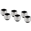 Thermal Grizzly DeltaMate Kompressions-Fitting, Messing – Gloss Nickel, HT16, 6er-Pack