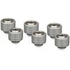Thermal Grizzly DeltaMate Compression Fitting, Brass, G1/4″ Thread – Nickel, ST16, Pack of 6