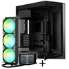 TRYX LUCA L70 Midi-Tower - juodas + PANORAMA SE ARGB 360 Komplett-Wasserkühlung, 3D-AMOLED, 360mm - juodas