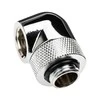 XSPC adapteris 90 laipsnių G1/4 colio kištukas į G1/4 colio kištuką - pasukamas, chromuotas