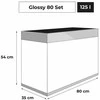 Aquael Glossy 125L LED D&amp;N pilkas (Pagal užsakymą)