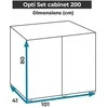 Aquael spintelė optiset 200 pilka 100x40x80cm
