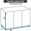 Aquael spintelė Optiset 240 pilka 120x40x80cm