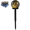 0,12W LED įsmeigiamas šviestuvas su saulės baterija GLOBE, juodos sp./tamsus gaubtas, 3000K, IP44