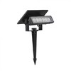 0,9W LED įsmeigiamas lauko šviestuvas, juodas, 3000K, IP65, su saulės baterija