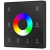 1 zonos RGB/RGBW LED apšvietimo valdiklių sieninis reguliavimo pultas LUXSONN, juodas