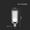 100W LED gatvės šviestuvas, pilkas, 6500K