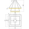 100W LED pakabinamas šviestuvas FEBE, matinės aukso sp., 4000K, dimeriuojamas, 01-2920