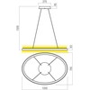 100W LED pakabinamas šviestuvas NOBU, juodas, 3000/4000K, dimeriuojamas, 01-3817