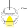 100W LED pakabinamas šviestuvas ZETA 52 PENDANT, 2,2m, baltas, 3000K