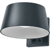Sieninis šviestuvas 10,1W LED sieninis fasado šviestuvas ENDURA STYLE, tamsiai pilkas, 3000K, dimeriuojamas, su judesio davikliu ir saulės baterija