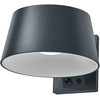 Sieninis šviestuvas 10,1W LED sieninis fasado šviestuvas ENDURA STYLE, tamsiai pilkas, 3000K, dimeriuojamas, su judesio davikliu ir saulės baterija