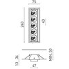 10,5W LED įleidžiamas šviestuvas Juodas FOSTER TILT 5, juodas, 2700K