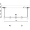 10,5W LED pakabinamas šviestuvas ART MODULAR 5, juodas, 3000K, 160cm