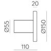 Bikuvalt 10,5W LED sieninis šviestuvas CHAMALEON, aukso sp., 3000K, A3975100OSP