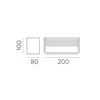 10,5W LED sieninis šviestuvas ICON, baltas, 2700/3000/4000K, A3089272B