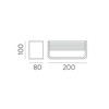 10,5W LED sieninis šviestuvas ICON, baltas, 2700/3000/4000K, A3089272B