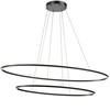 108W LED pakabinamas šviestuvas LEO, juodas, 3000/4000K, dimeriuojamas, 01-3343