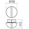 Sieninis šviestuvas 10,8W LED sieninis lauko šviestuvas SIERRA, tamsiai pilkas, 3000K, IP54, 90364