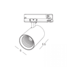10W LED akcentinis šviestuvas į 3 fazių bėgelius, baltas, 2700/3000/4000K, S237