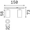 10W LED akcentinis šviestuvas į magnetinės sistemos STICK bėgelį, juodas, 2700K, dimeriuojamas, 345031
