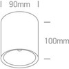 10W LED cilindro formos šviestuvas, baltas, 3000K, 67380/W/W