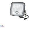 Bemko 10W LED įkraunamas prožektorius su saulės baterija ir judesio davikliu, juodas, 4000K, IP65