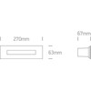10W LED įleidžiamas sieninis lauko šviestuvas, nerūdijančio plieno sp., 3000K, 68072C/W