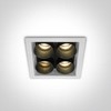 10W LED įleidžiamas šviestuvas, baltas, 3000K, 50406C/W/W