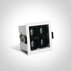 10W LED įleidžiamas šviestuvas, baltas, 3000K, 50406C/W/W