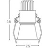 10W LED įleidžiamas šviestuvas, juodas, 3000K, S076