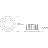 10W LED įleidžiamas šviestuvas, juodas, 3000/4000/5000K, 10110CA/B/V