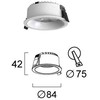 10W LED įleidžiamas šviestuvas LUIGI, baltas, 3000/4000/6500K, 4334900