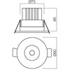 10W LED įleidžiamas šviestuvas MT 143 LED, baltas, 3000K