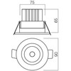 10W LED įleidžiamas šviestuvas MT 144 LED, baltas, 3000K