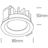 10W LED įleidžiamas vidaus/lauko šviestuvas, juodas, 3000/4000/5000K, IP54, 10110BX/B/V