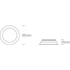10W LED įleidžiamas vonios šviestuvas, baltas, 3000/4000/6000K, IP44, 10110U/W/V