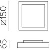 Lubinis šviestuvas 10W LED lubinis fasado šviestuvas NEXUS, antracito sp., 2700/3000K, IP65, P2083071GR